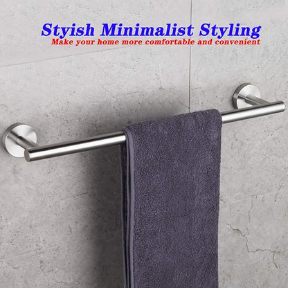 GERZWY 24-Inch Bath Towel Bar Brushed Stainless Steel Bathroom Towel Bar Contemporary Style Wall Mount for Bath Kitchen AG1101C60-LS
