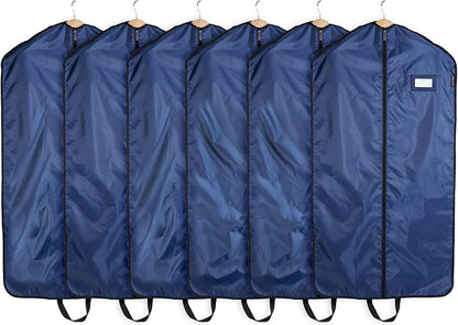 Covermates Keepsakes Garment Bag Set - Premium Polyester - Full Length Zipper - ID Window - Carrying Handles - Closet Storage, Blue