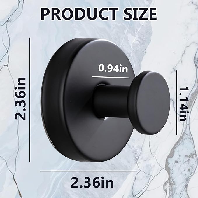 HESUSLA Suction Cup Hooks for Wreaths on Glass,2025 New Model No-Drill Suction Cup Hooks,Wreath Hangers for Front Doors,Metal Towel Hooks for Showers Bathrooms Mirrors(2 Pack,Black)