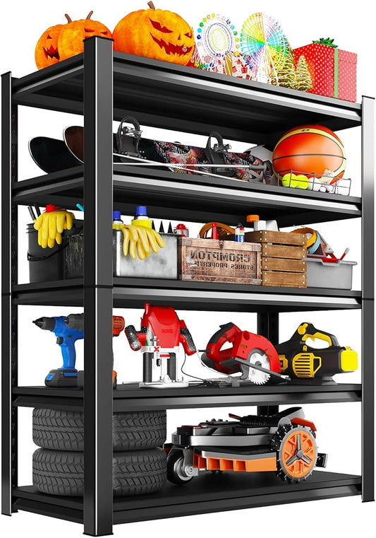 72" H Garage Storage Shelves 5-Tier,Garage Storage System Shelves Adjustable 3000LBS,Storage Shelving for Basement,Pantry,Kitchen,Warehouse,72" H x 39.3" W x 14" D