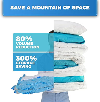 3-Pack XXL,Vacuum Storage Bags,Space Saver Bags for Clothes Storage – XL Comforters,Mattress Topper,3x XXL Bags (47x35in),Bonus 1x Large Bag (32x21in)