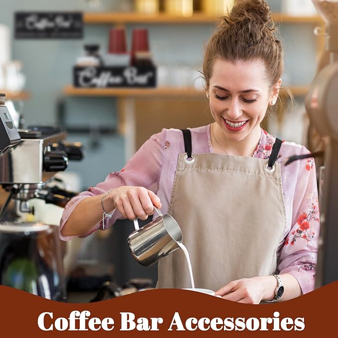 Coffee Bar Organizer for Countertop Coffee Station Organizer Wood Coffee Bar Sign with Removable Dividers for Pods Condiment Syrup Tea Cups Stirrers,Office Coffee Bar Decor