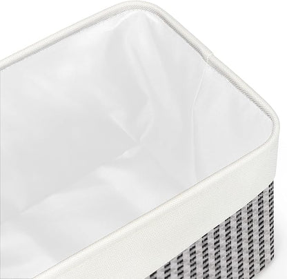 Kntiwiwo Foldable Storage Bin Collapsible Fabric Storage Basket Cube with Durable Handles Closet Organizer Bins for Organizing Shelves Drawers, Set of 3, 15" x 10" x 9.5", Houndstooth