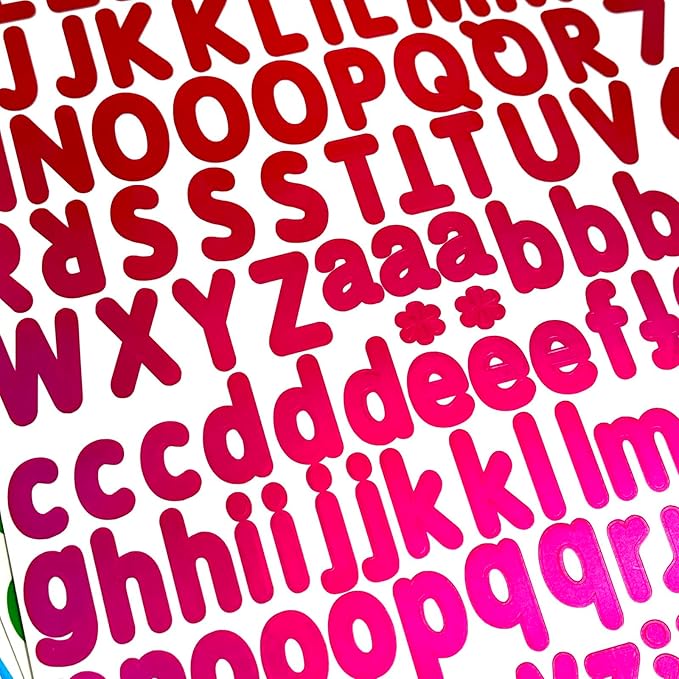 Alphabet Stickers Color Letter 1 Inch Mailbox Numbers Labels Vinyl Self-Adhesive Labels Matte Letter Sticker Waterproof Decorative DIY Stickers