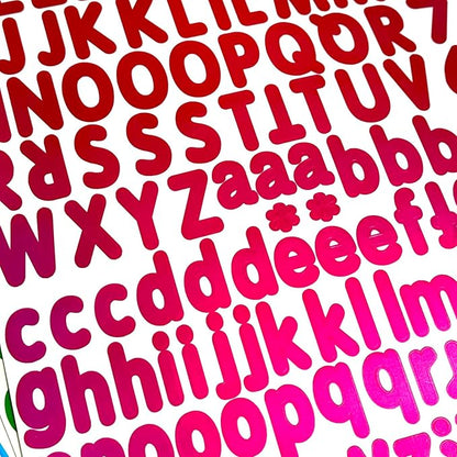 Alphabet Stickers Color Letter 1 Inch Mailbox Numbers Labels Vinyl Self-Adhesive Labels Matte Letter Sticker Waterproof Decorative DIY Stickers