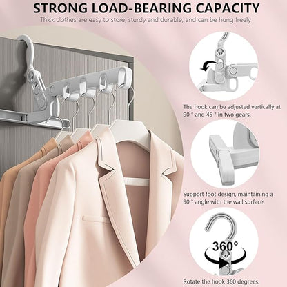 3Pcs Folding Clothes Drying Rack Clothing, Clothes Drying Rack Foldable Hangers for Travel Hangers, Laundry Drying Rack Collapsible, Folding Clothes Hanger,Grey