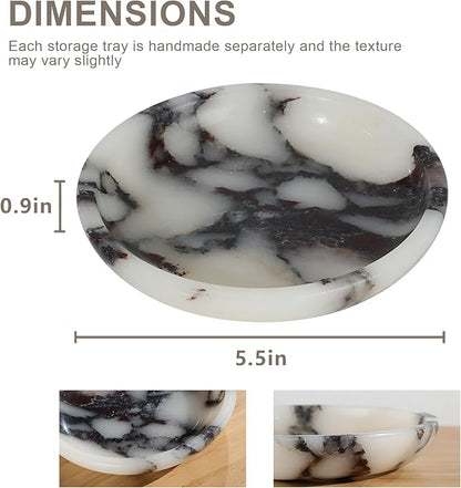Jewelry Tray,5.5"x5.5" Marble Jewelry Tray for Entryway Table,Countertop Bathroom, Kitchen Dresser,Marble Tray,Waiting for Storage of Small Trinket,Home Decor Organizer