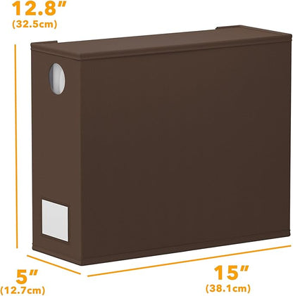 SpaceAid 12 Pack Bed Sheet Organizers and Storage, Foldable Sheet Organizer for Linen Closet, Sheets Set Folder Keeper with Window XL (Queen & King Size) Bedding Container (Brown, 12 Pack)