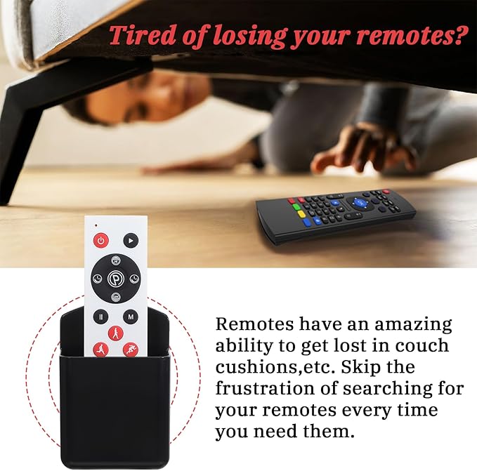 6 Pcs Remote Control Holder Wall Mount, TV Remote Controller Holder - Self Adhesive Marker Holder Wall Mount Pen Holder Storage Organizer for Home Office School