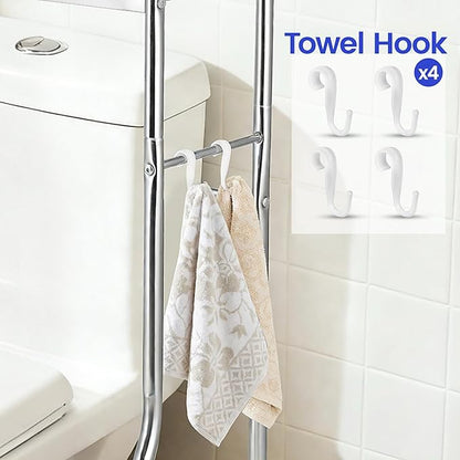 NEMOSUPERY Over The Toilet Storage Cabinet,Stainless Steel Bathroom Shelf,Over Toilet Bathroom Organizer,3-Tier Metal Bathroom Shelves