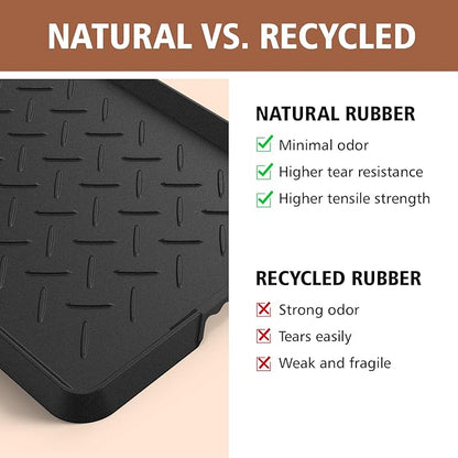 Extra Large Heavy Duty Boot Natural Rubber Shoe Mat for Entryway with Shoes Brush Large Boot Mat Multi-Purpose for Indoor or Outdoor, 16.1x 47.6 Inches 1