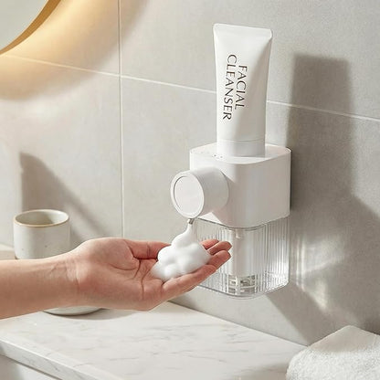 Automatic Facial Cleanser Foaming Dispenser, Touchless Infrared Foam Maker with Adjustable Output, Optimized for Liquid Face Wash, Compatible with Hand Soap & Body Wash, Rechargeable IPX6 Waterproof