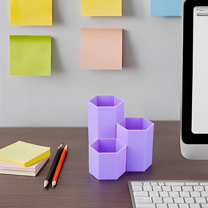Pencil Holder for Desk Purple Pens Cup Pencil Organizer Cute Pencil Holder for Desk for Office，School and Home (Purple)