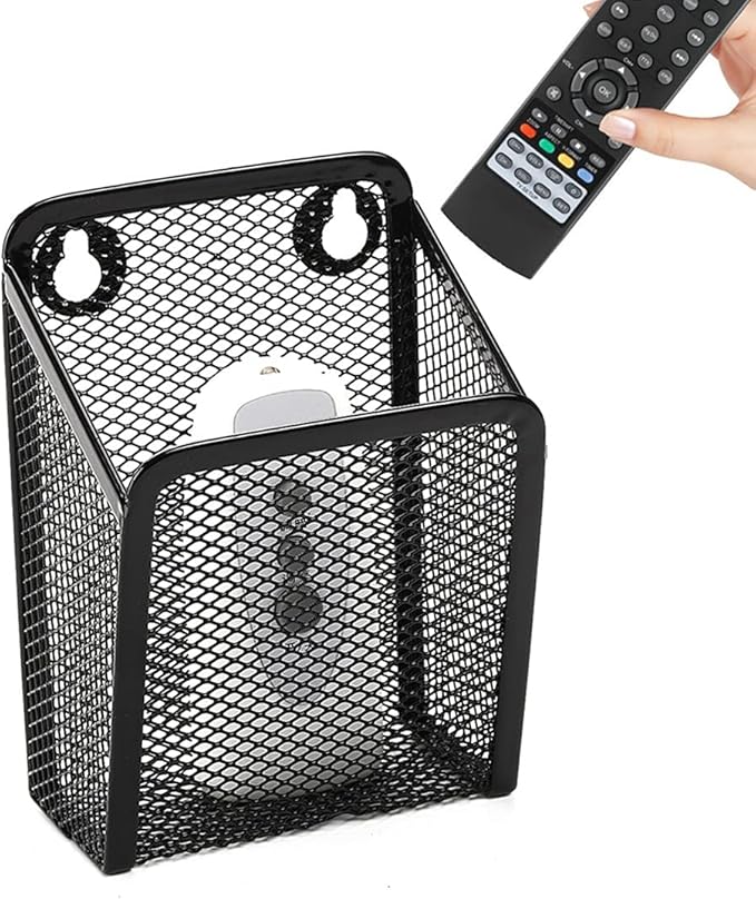 Remote Control Holder Wall Mount Media Organizer Storage Box