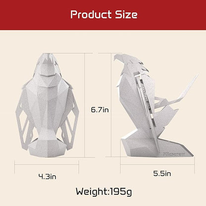 Controller Holder for Xbox/PS/Switch – Monument Marble-Style Eagle Stand, Auto-Spreading Wings, Dual Placement, Scratch-Free Curved Tail Design