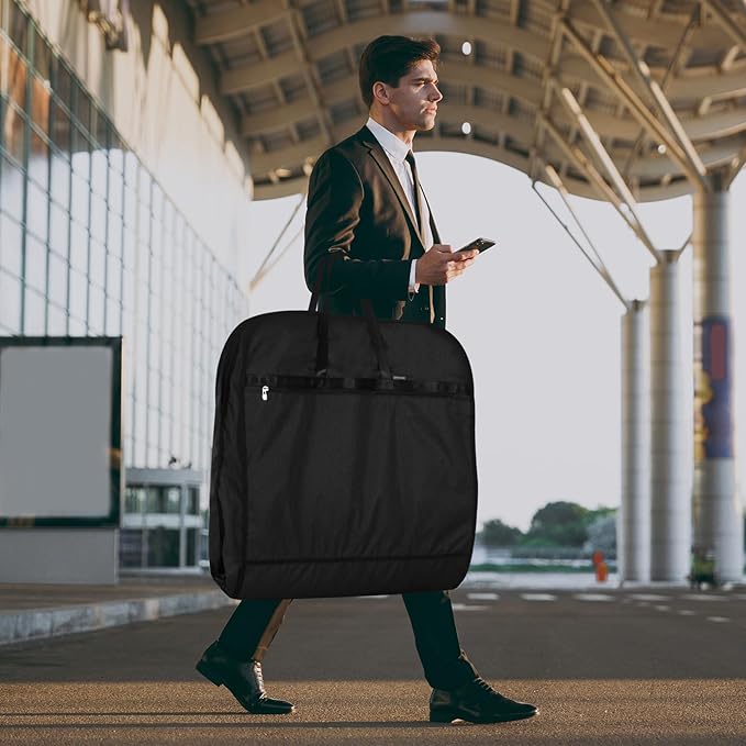 60 Inch Heavy Duty Tear Resistance Wedding Dress Bag for Wedding Travel, Waterproof Dress Cover for Closet Wardrobe. Garment Bag for Gowns, Tuxedos, Dress, Long Coats. Darkgrey, 60 Inch.