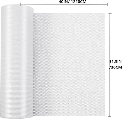 Shelf Liner, 11.8 Inches x 40 FEET Non-Slip Kitchen Cabinet Liner, Washable Oil-Proof Non-Adhesive Contact Paper for Drawer, Cabinet, Shelves, Cupboard, Refrigerator, Storage, Desks, Countertop