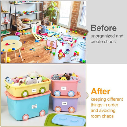 Joyberg Storage Box Labels, 420 Pcs, 2''x4'', Removable, Tear-Resistant, No Residue, for Bottles, Jars, School, Home, Business Organizing