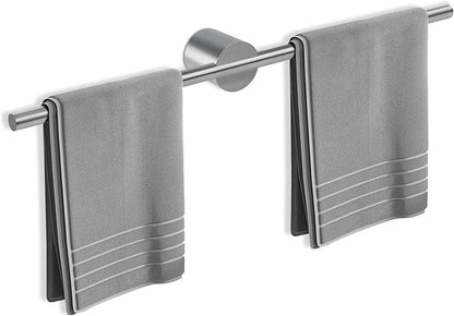 Adjustable Length Stainless Steel Towel Rack - 18-24 Inch Fit, 26.4 Inch Total Length - Brushed Nickel 304 Stainless Steel Towel bar for Bathroom & Kitchen