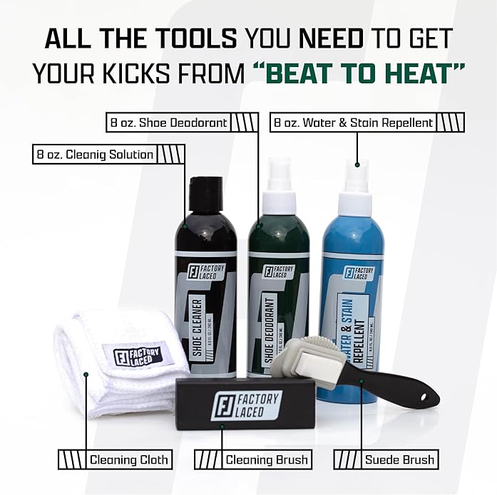 FACTORY LACED Shoe Cleaning Kit - Complete Sneaker Cleaner Kit - Shoe Cleaner for all shoes