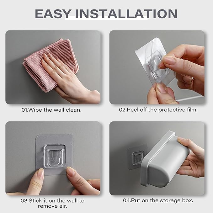 2PCS Trash Bag Dispenser Roll Holder 2Pcs Punch-Free Kitchen Plastic Bag Holder Wall Mounted Garbage Organizer Under Sink for Kitchen Cabinet