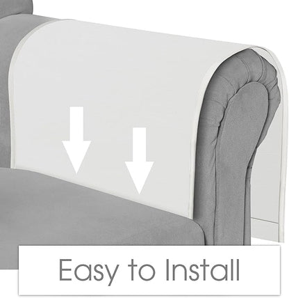 Joywell Remote Holder for Recliner Armchair Caddy Couch Armrest Non Slip Sofa Arm Chair Caddie with 6 Pocket for Magazine, Tablet, Phone, iPad, Think Linen, Off White
