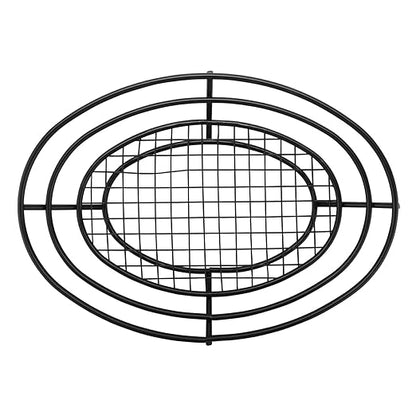 G.E.T. 4-38814 Black Oval Metal Wire Basket Iron Powder Coated Wire Baskets Collection