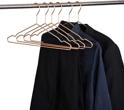 Better to U 17 Inch Metal Clothes Hanger 20 pack, 4.0mm Heavy Duty Shirt Blouse Hanger for Coat Suit Bridal Boutique, Space Saving Slim Wire Hanger for Camisole Trousers Wedding Dress（Matte Rose Gold）