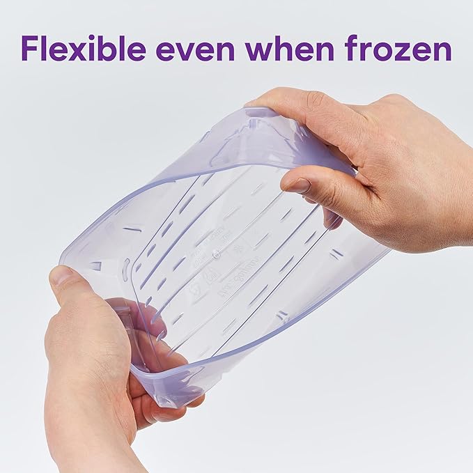 THX_SOYOON Twist-Release Freezer Containers, Family pack, 26pcs | Flexible When Frozen, No-Thaw Release | Anti-Break, BPA-Free, Stackable | Made in Korea