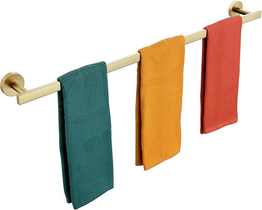 36 Inch Bathroom Towel Bar Bath Towel Rack Kitchen Towel Holder Long Towel Rails Wall Mounted SUS304 Stainless Steel Brushed Gold AN4001GD-L36