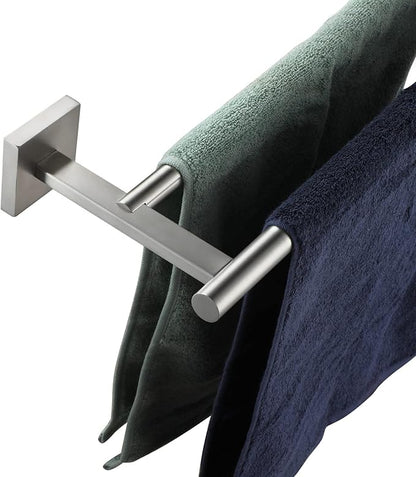 KOKOSIRI Towel Holder Bath Towel Bar with Two Rails for Bathroom Kitchen Towel Racks 36 Inch Brushed Nickel Stainless Steel B5005BR-L36
