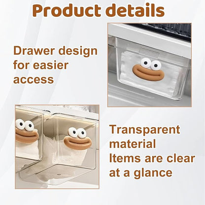 3 Pack Under Desk Storage Drawer,Self-Adhesive Slide-Out Organizer Box,Under Table Shelf Hidden Pull-Out Cabinet,Space-Saving Tray for Office Kitchen Bathroom