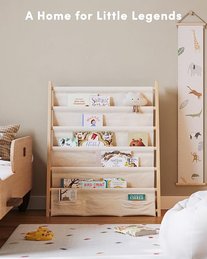 G&W Gruwald Kids Bookshelf, Book Shelf for Kids Rooms, Toddler Bookshelf, Book Rack for Kid (Wood, Medium)