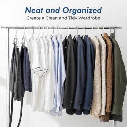 HOUSE DAY Quality Plastic Clothes Hangers 24 Pack – Super Heavy Duty 20lb Capacity Thick Strong Closet Hangers White for Adult Clothing – Durable for Coats, Jackets, Jeans, Pants