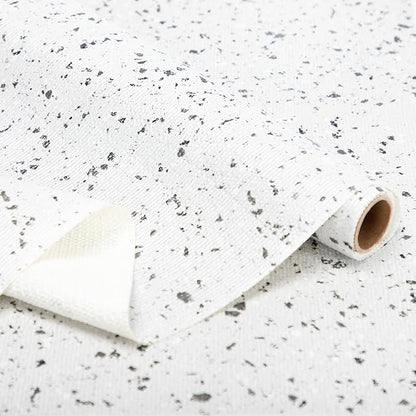 RAY STAR Shelf Liners for Kitchen Cabinets Non-Adhesive, 18 Inch x 8 Feet Trimmable Speckled White Vanity Liner Non Slip Pantry Cabinet Liner Waterproof Cupboard Marble Pattern (Pack of 3)