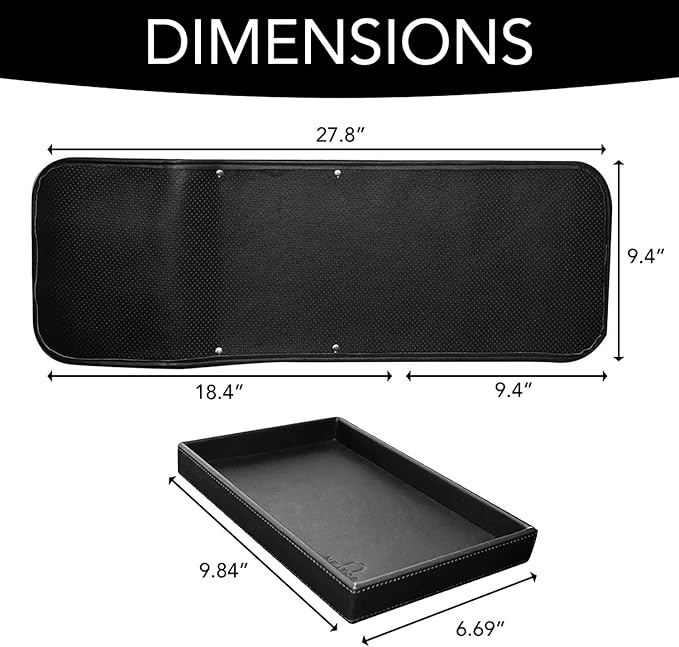 U NEATOPA Couch Remote Caddy Control Holder Sofa Organizer with Detachable Wooden Snack Tray for Recliner Mattresses Chair Armrests with 4 Slots - 1 Large Pockets and 3 Small Pockets (Black)