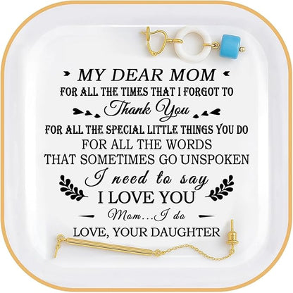 Birthday Gifts for Mom from Daughter Jewelry Dish - Thank You! for all the words that sometimes go unSpoken, I need to say I Love You!" Gifts for Mom Christmas Mothers Day Valentines Thanksgiving