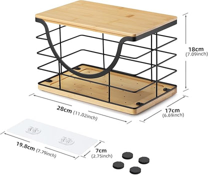 Extra Large Trash Bag Holder Under Sink Organizer Stackable Pantry Organizers and Storage with Lid, Wall Mounted Garbage Bag Dispenser Roll Holder for Kitchen Laundry Room Organization