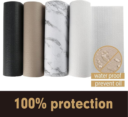 Premium Drawer and Shelf Liner for Cabinet, Non Adhesive Liner for Kitchen, Strong Grip Non Slip Shelf Liners for Kitchen Cabinets, Storage, Drawers, Shelves, Kitchenware and Tableware (Beige)