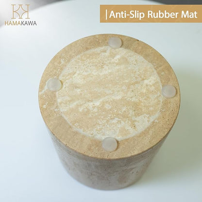 HAMAKAWA Natural Marble Travertine Sponge Rack, Beige Sink Storage Rack Suitable for Kitchen Countertops, Drying Rack, Sink Organizer