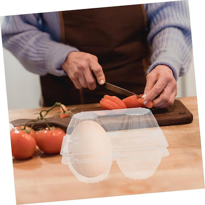 6pcs Goose Egg Packaging Box Egg Crate Plstic Egg Tray Half Dozen Egg Cartons Egg Storage Organizer Goose Egg Holder Clear Egg Cartons Holder Pulp Egg Cartons Eggs Pvc Transparent