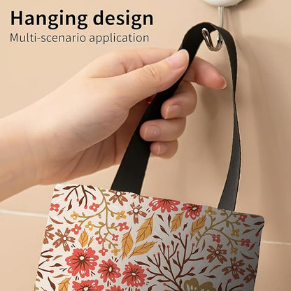 Plastic Bag Holder, Wall Mount Grocery Bag Organizer, Funny Hanging Trash Storage Dispenser for Home Kitchen Cute Yellow Floral