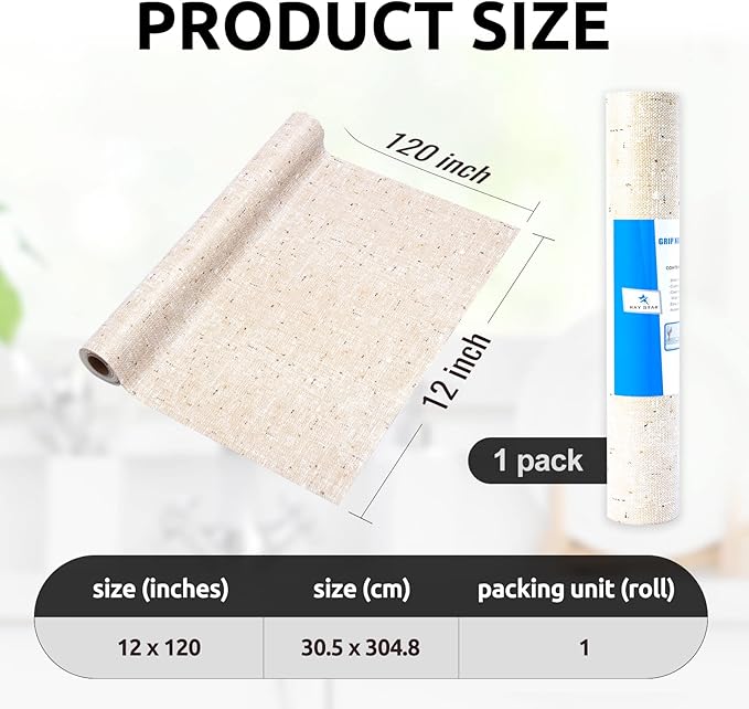 RAY STAR 12X120 Inch Shelf Liner for Kitchen Cabinets, Non-Adhesive Cabinet Liner Washable, PVC Drawer Liner for Dresser Non-Slip Bathroom (Yellow)(1 Roll)