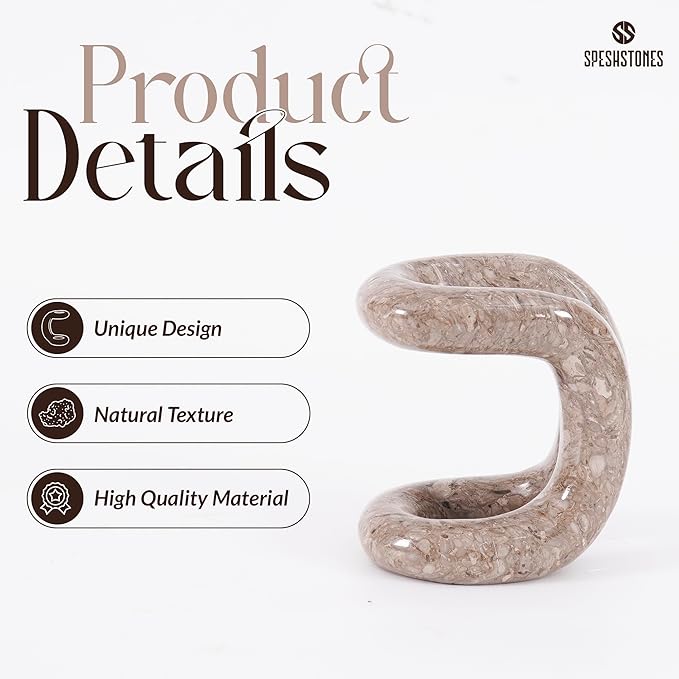 Marble Pen Holder for Desk 4 Inch Oceanic Pencil Holder for Desk Accessories & Workspace Organizers - Stone Stationary Holders for Office Decor - Pen Organizer for Gifts