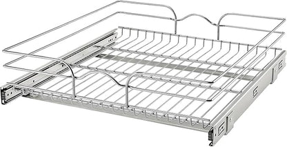 Rev-A-Shelf Kitchen Cabinet Pullout Shelf and Drawer Organizer Slide Out Pantry Storage Basket in Multiple Sizes, 21 x 22 In, 5WB1-2122CR-1