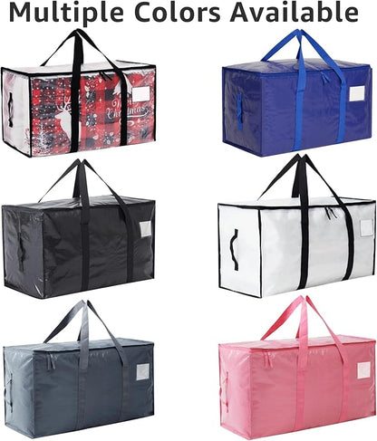 Moving Bags Heavy Duty Extra Large, Moving Boxes, Moving Supplies Essentials, Blue Storage Bins with Lids, Plastic Packing Totes, Storage Bags for Clothes with Handles & Zippers(Blue, 8 Pack)