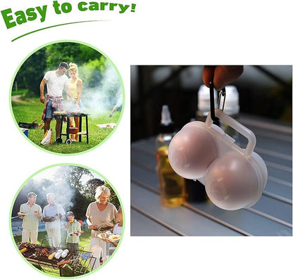 2 Grids Egg Holders, Egg Cartons For Refrigerator, Egg Storage Container, Shockproof Durable Refrigerator Egg Trays, Deviled Egg Tray Carrier with Lid, Egg Organizer Box for Fridge or Camping