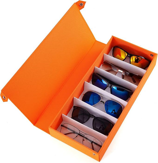 TRIUMPH VISION Sunglasses Organizer Storage Eyeglasses Holder - Multiple Glasses Case Box Eyewear Case with Lid