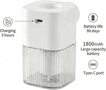 Automatic Facial Cleanser Foaming Dispenser, Touchless Infrared Foam Maker with Adjustable Output, Optimized for Liquid Face Wash, Compatible with Hand Soap & Body Wash, Rechargeable IPX6 Waterproof