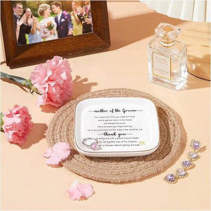 Mother of the Groom Gift from Bride – Wedding Jewelry Dish, Thank You Gift for Mom, Mother-in-Law, Future Mother-in-Law Keepsake Jewelry Tray